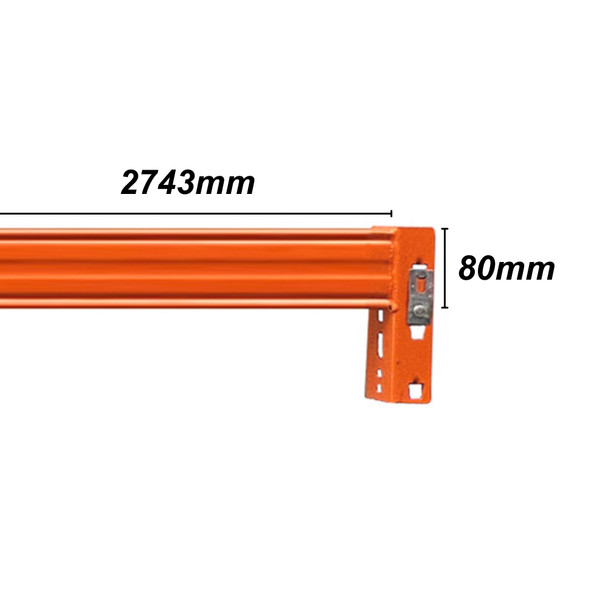 Pallet Racking Cross Beam - 80mm x 40mm x 2743mm