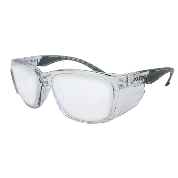 Rayzr Safety Glasses - Clear Frame - Clear Lens