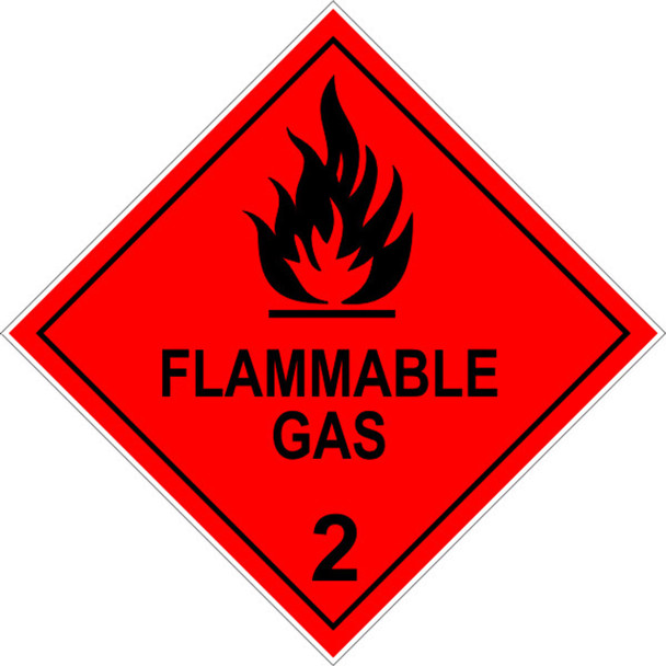 HAZCHEM Flammable Gas (270MM) Diamond - Metal