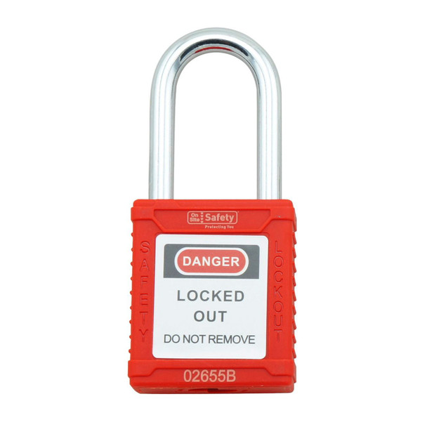 LOTO Padlock - Unique Key - Red 