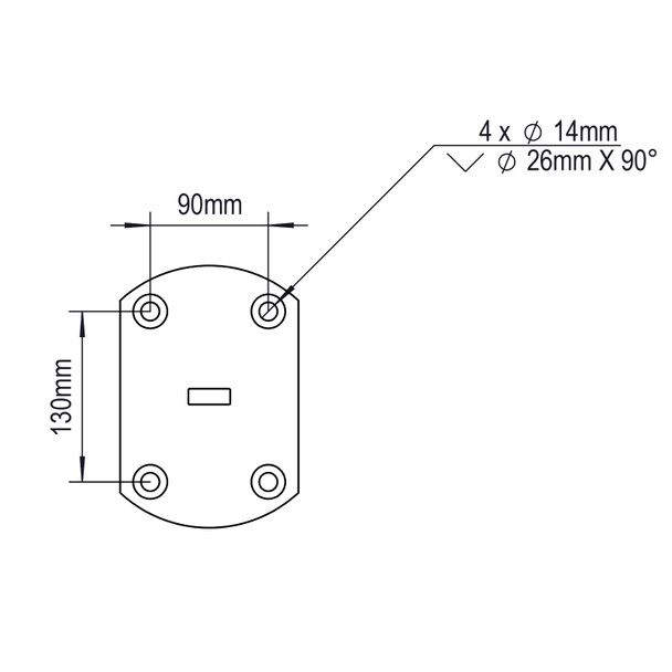 Bollard Base Plate Receiver -  For 90mm Slider Type Removable Surface Mount Bollard Bollard Base Plate Receiver -  For 90mm Slider Type Removable Surface Mount Bollard