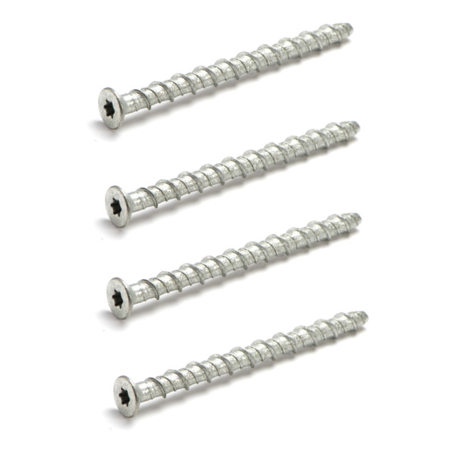 4 Pack Countersunk Concrete Screw Anchor M10 x 100MM Safety Xpress