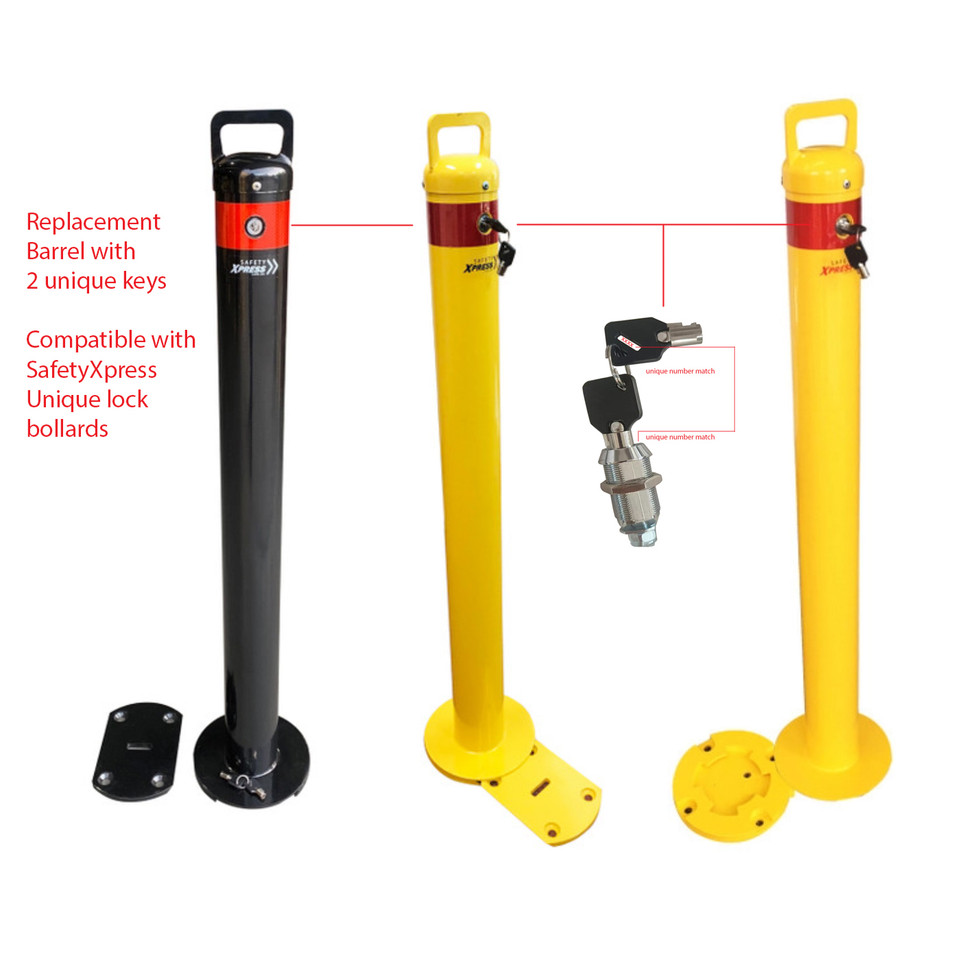 Replacement Lock Barrel with 2 Keys (keyed unique) Safety Xpress