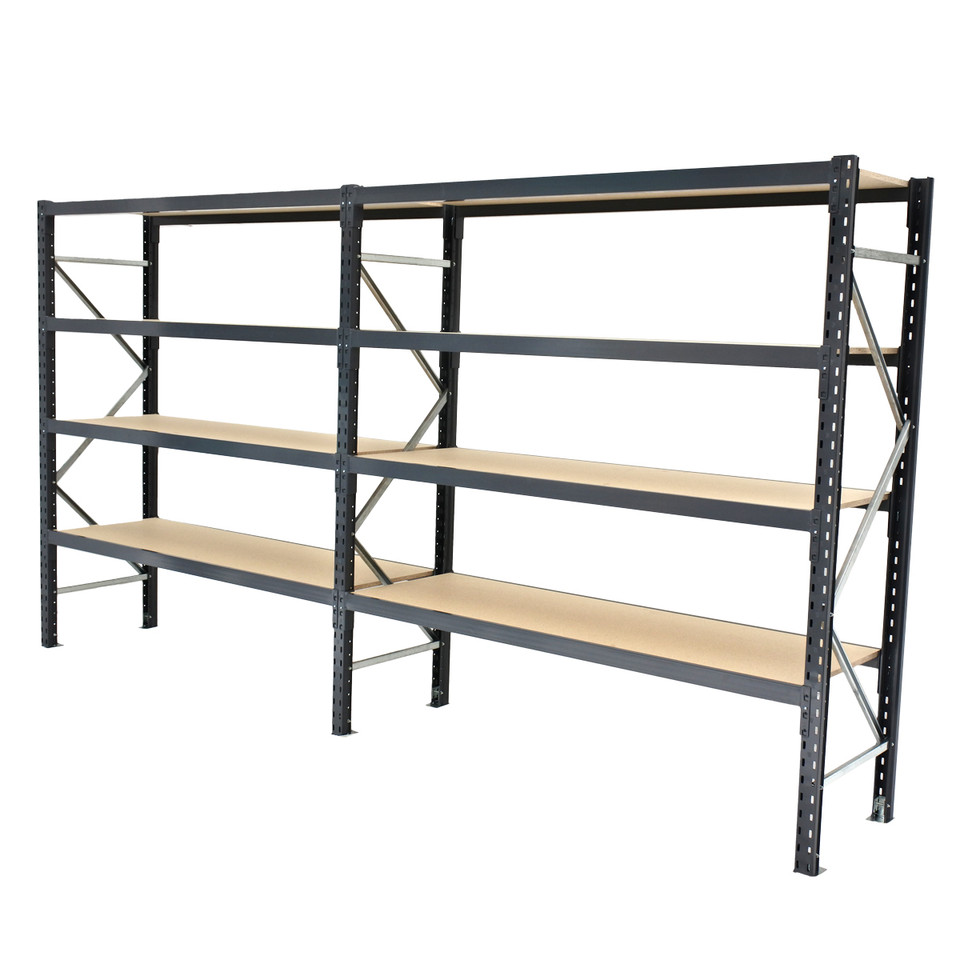 Long Span Shelving Unit 1200mm 1 Bay, 2 Bays, 3 Bays, 4 Bays Safety Xpress