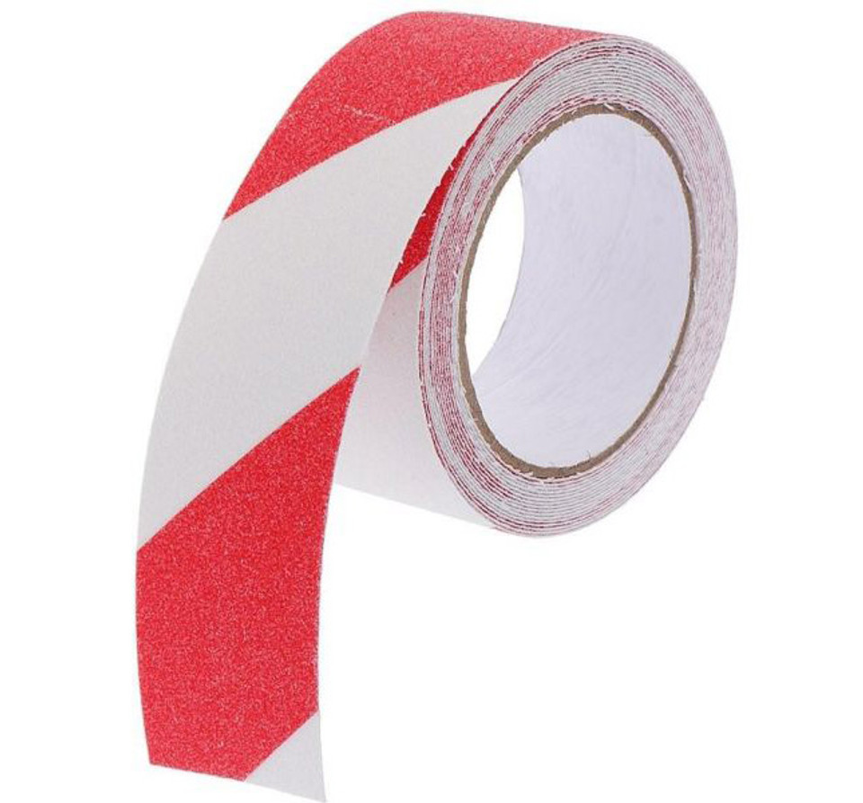 Anti-Slip Tape Red/White - 18 Metre Roll - Safety Xpress