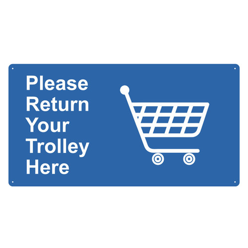 Single Trolley Bay Sign - 850mm x 450mm - Double Sided - Safety Xpress