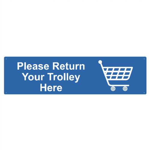 Double Trolley Bay Sign - 1700mm x 450mm - Double Sided - Safety Xpress