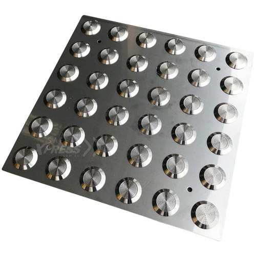 316 Stainless Steel Integrated Tactile Plate Classic 300 x 300mm