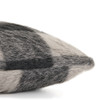 In-Store Only - 17 Inch Black and Grey Plaid Faux Fur Pillow