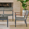 San Miguel Anthracite Aluminum and Grey Linen 3 Pc. Loveseat Group
