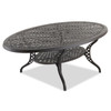 Yacht Club Matte Black Cast Aluminum 87 x 48 in. Oval Dining Table