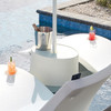 Kai White 19 in. Round Side Table