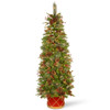 6 ft. Colonial Slim Half Fir Tree Incandescent Clear, 200 Lights