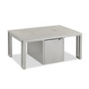 Trento Platinum Aluminum 50 x 36 in. Gas Fire Pit Coffee Table