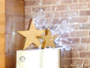 11.25 in. Hammered Gold Aluminum Star Christmas Decor