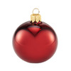In-Store Only - 60 mm Burgundy Shiny Glass Christmas Ball Ornaments, Set of 6