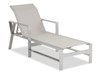 Trento Platinum Aluminum and Sailing Seagull Sling Chaise Lounge