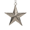 In-Store Only - 3.5 in. Etched Silver Star Iron Christmas Ornament