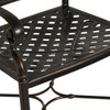 Melrose Midnight Gold Cast Aluminum Dining Chair