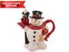Dressed in the Holiday Style Christmas Snowman Teapot, Collector's Edition