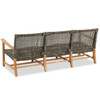 Hampton Driftwood Outdoor Wicker and Solid Teak Sofa