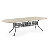 Chateau Rust Cast Aluminum 110 x 42 in. Marble Top Dining Table