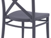 Cross Dark Grey Polypropylene Bistro Side Chair