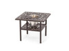 Naples Aged Bronze Cast Aluminum 26 in. Sq. Side Table