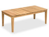 Stanford Natural Stain Solid Teak and Cast Mist Cushion 3 Pc. Sofa Group with 48 x 24 in. Coffee Table