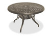 Carlisle Aged Bronze Cast Aluminum and Remy Petrol Cushion 5 Pc. Dining Set with 48 in. D Table