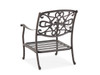 Carlisle Aged Bronze Cast Aluminum and Raven Black Cushion 4 pc. Loveseat Group with 42 in. Sq. Firepit Table