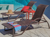 Terrace Sangria Wicker 2 Pc. Stacking Chaise Lounge
