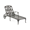 Carlisle Aged Bronze Cast Aluminum and Cultivate Stone Cushion 2 Pc. Chaise Lounge Set