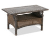 Barcelona Black Gold Aluminum and Outdoor Wicker 42 x 24 in. Coffee Table