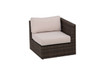 Modena Aspen Aluminum and Outdoor Wicker Cast Pumice Cushion 5 Pc. Sectional with 32 x 32 in. End Table