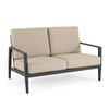 Tulum Husk Midnight Aluminum with Cushions Loveseat