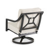 Hill Country Aged Bronze Aluminum and Cushion Swivel Club Rocker