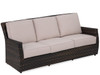 Catalina Cigar Outdoor Wicker and Valor Putty Cushion 3 Pc. Sofa Group with 44 x 24 in. Coffee Table