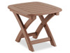 Surfside Teak Polymer 5 Pc. Adirondack Set with 21 x 18 in. Side Table