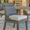 Tangiers Outdoor Wicker with Cushions 9 Piece Side Dining Set + 84-112 x 44 in. Extension Table