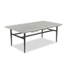 Metro Meteor Aluminum and Silver Sling 9 Pc. Dining Set with 100-76 x 42 in. Rect. Extension Table