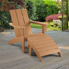 Modern 2 Piece Adirondack Chair + Ottoman