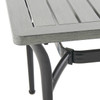 Metro Meteor and Aged Timber Aluminum 52 x 30 in. Slat Top Coffee Table