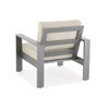 Soho Slate Grey Aluminum and Cushion Club Chair