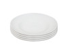 Leadingware White Dove Melamine BPA-Free 6 in. Outdoor Dessert Plate, Set of 4
