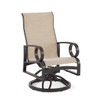 Ravello Scoria Aluminum with Matrix Birch Sling Swivel Rocker