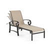 Solstice Aged Bronze Aluminum and Sling Chaise Lounge