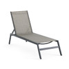 Modern Aluminum with Sling Armless Chaise Lounge