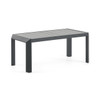 Marino Midnight Aluminum 43 x 22 in. Rect. Slat Top Coffee Table