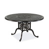 Florence Midnight Gold Cast Aluminum with Castelle Dune Sling 5 Piece Dining Set + 54 in. D Table